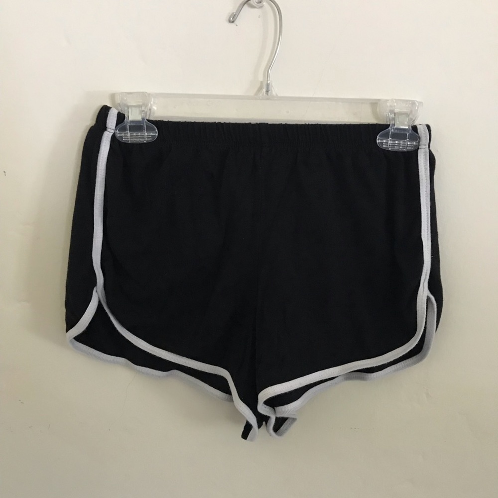 Black and white shorts